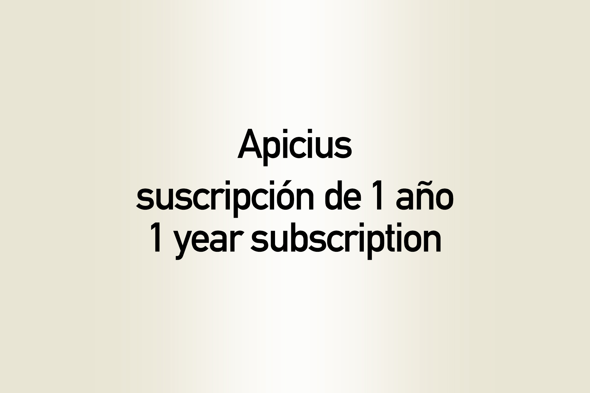 NEW - Apicius, 1 year subscription