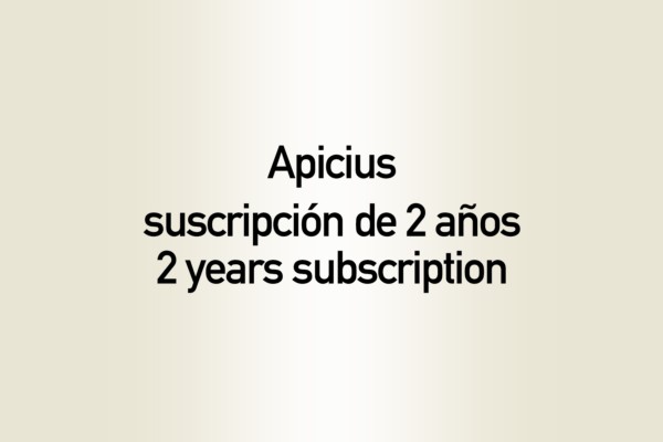 Apicius, 2 years subscription