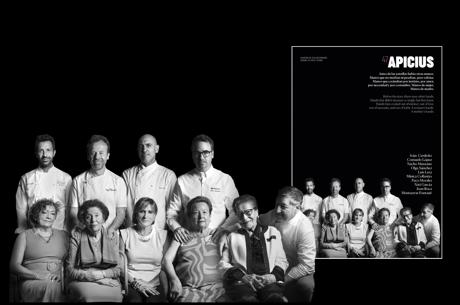 APICIUS 47. Joan Roca, Nacho Manzano, Paco Morales, Lera, Cerdeño & Madres